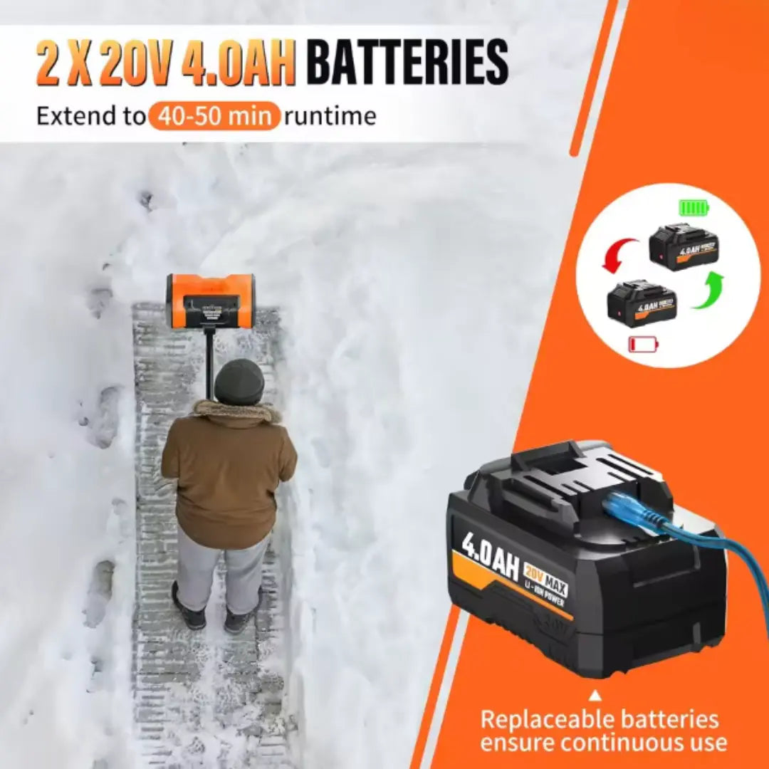 Northvra IceForce X1 Cordless Snow Shove + FREE Battery & Charger